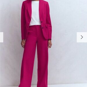 Boden wide leg bright pink pants